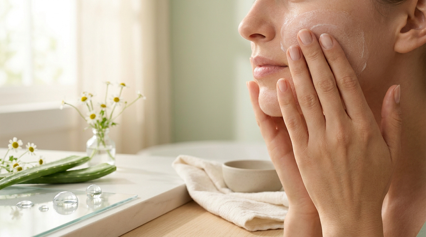 Peau sensible : gestes doux et actifs apaisants
