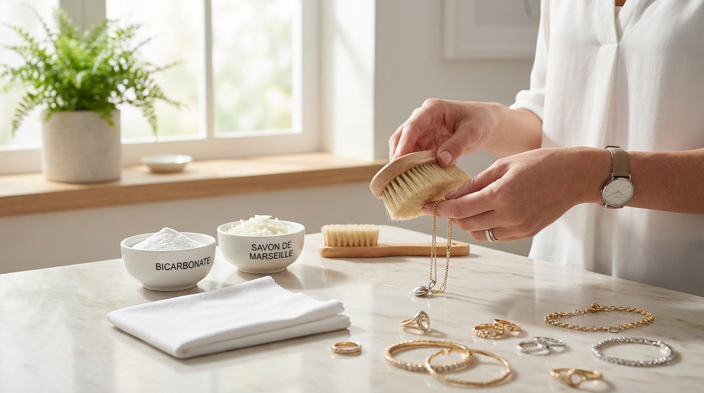 Nettoyer ses bijoux naturellement selon le métal et la pierre